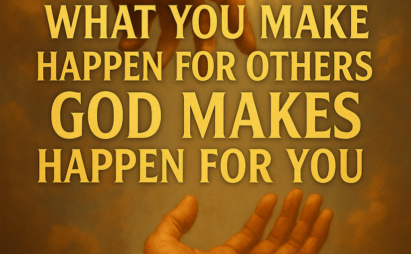 WHAT YOU MAKE HAPPEN FOR OTHERS, GOD MAKES HAPPEN FOR&nbsp;YOU